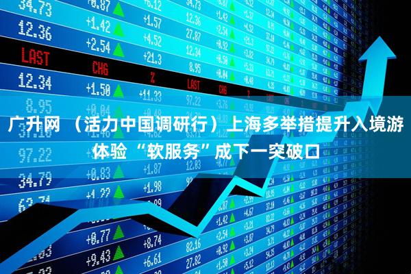 广升网 （活力中国调研行）上海多举措提升入境游体验 “软服务”成下一突破口