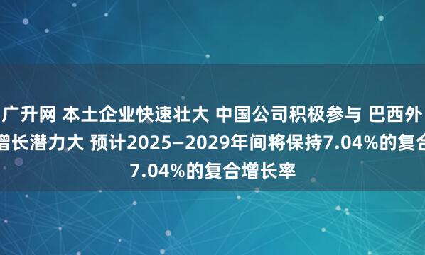 广升网 本土企业快速壮大 中国公司积极参与 巴西外卖市场增长潜力大 预计2025—2029年间将保持7.04%的复合增长率
