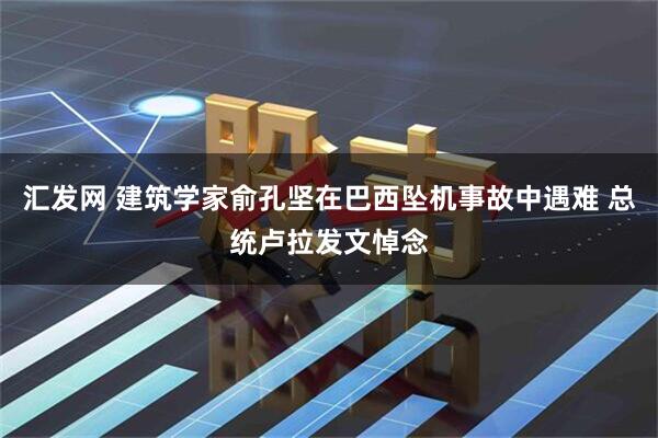 汇发网 建筑学家俞孔坚在巴西坠机事故中遇难 总统卢拉发文悼念