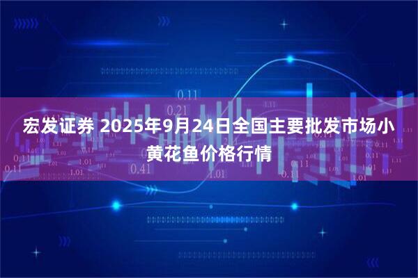 宏发证券 2025年9月24日全国主要批发市场小黄花鱼价格行情